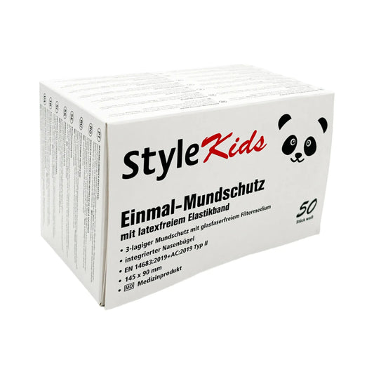 StyleKids - Einmal-Mundschutz - mit latexfreiem Elastikband für Kinder - 50 Stück