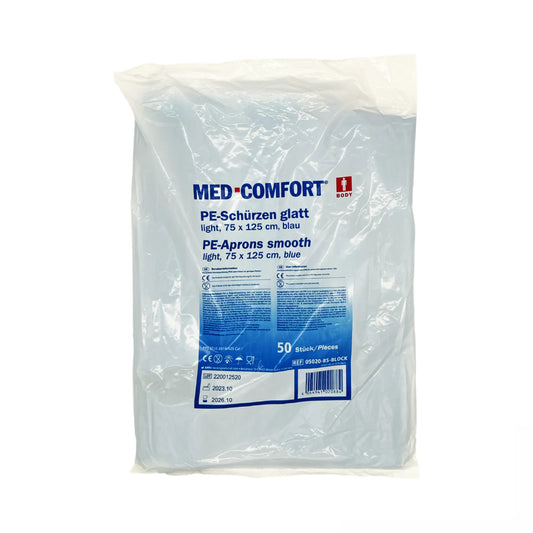 Med Comfort - PE-Schürzen - light 75x125cm in blau - 50 Stück